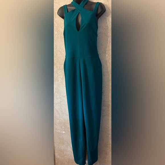 BOLD Elements Teal Sleeveless Jumpsuit - Picture 3 of 5